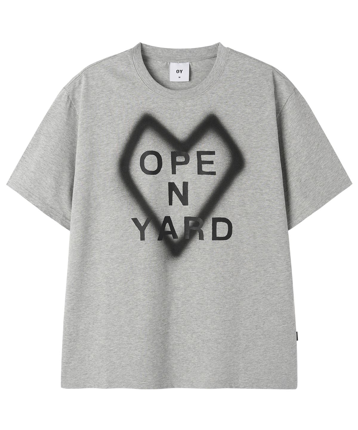 오픈야드(오와이)(OPENYARD(OY)) SPRAY HEART TEE - MELANGE