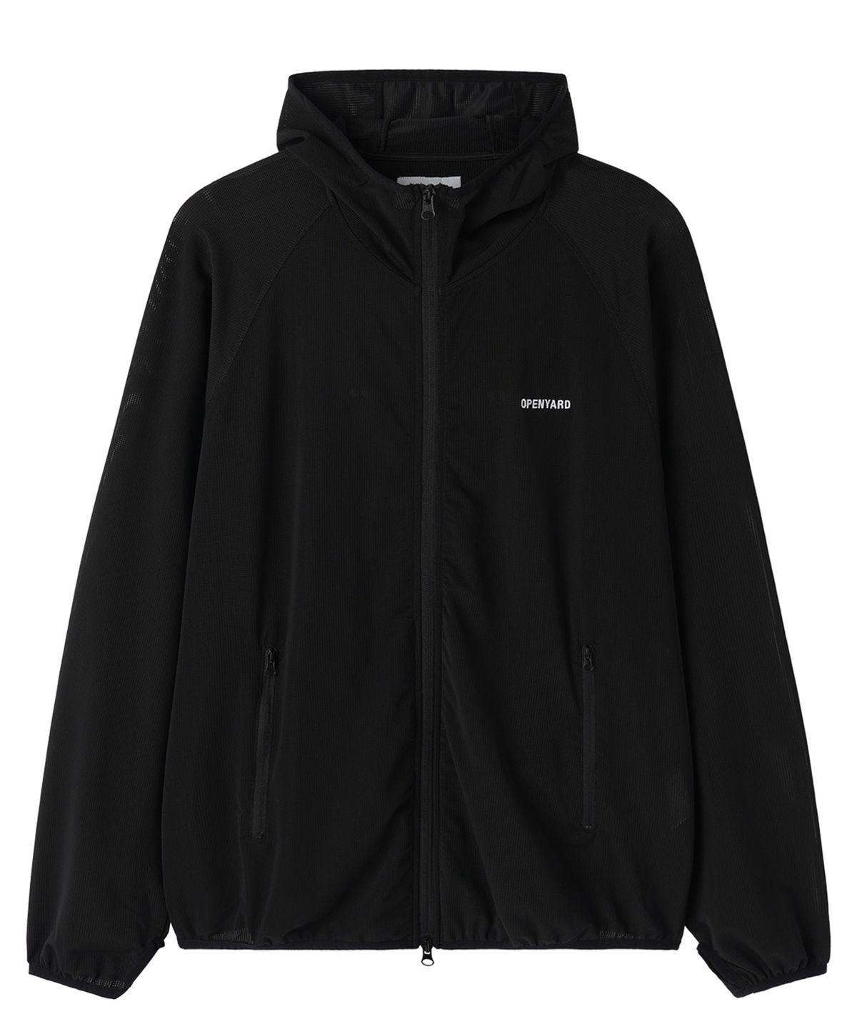 오픈야드(오와이)(OPENYARD(OY)) SHADOW MESH WINDBREAKER - BLACK