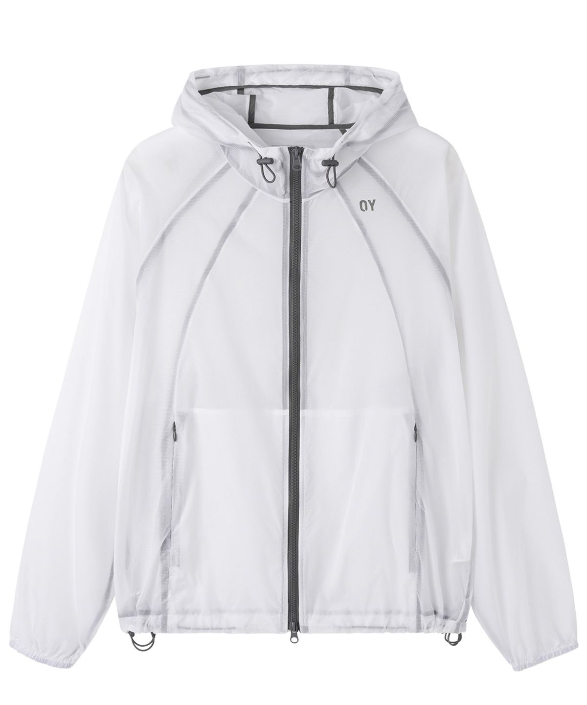 오픈야드(오와이)(OPENYARD(OY)) CURVED SHEER WINDBREAKER - WHITE