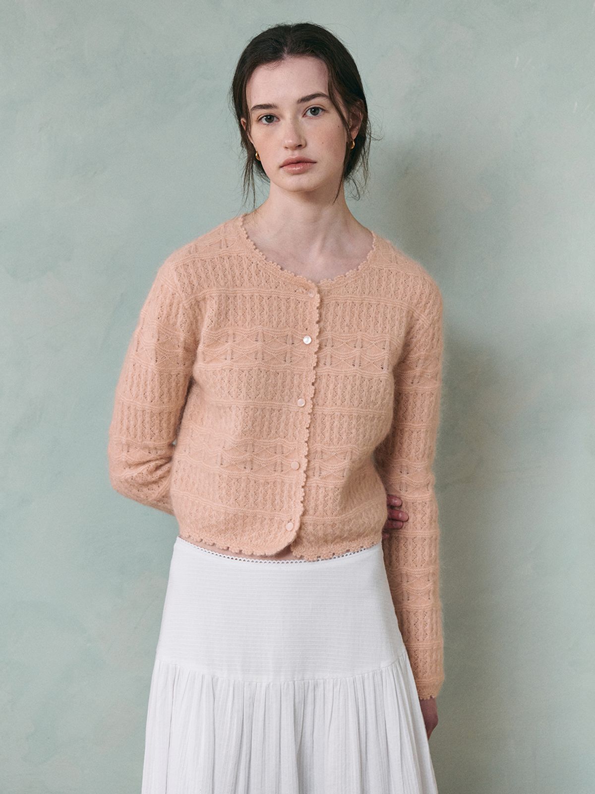 르니나(LENINA) DALENA scasi mohair knit cardigan_PINK