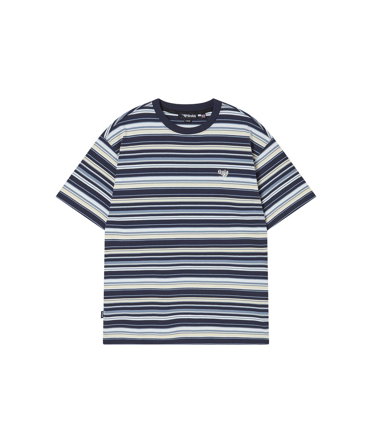 골라(GOLA) MULTI STRIPE T-SHIRT [NAVY]