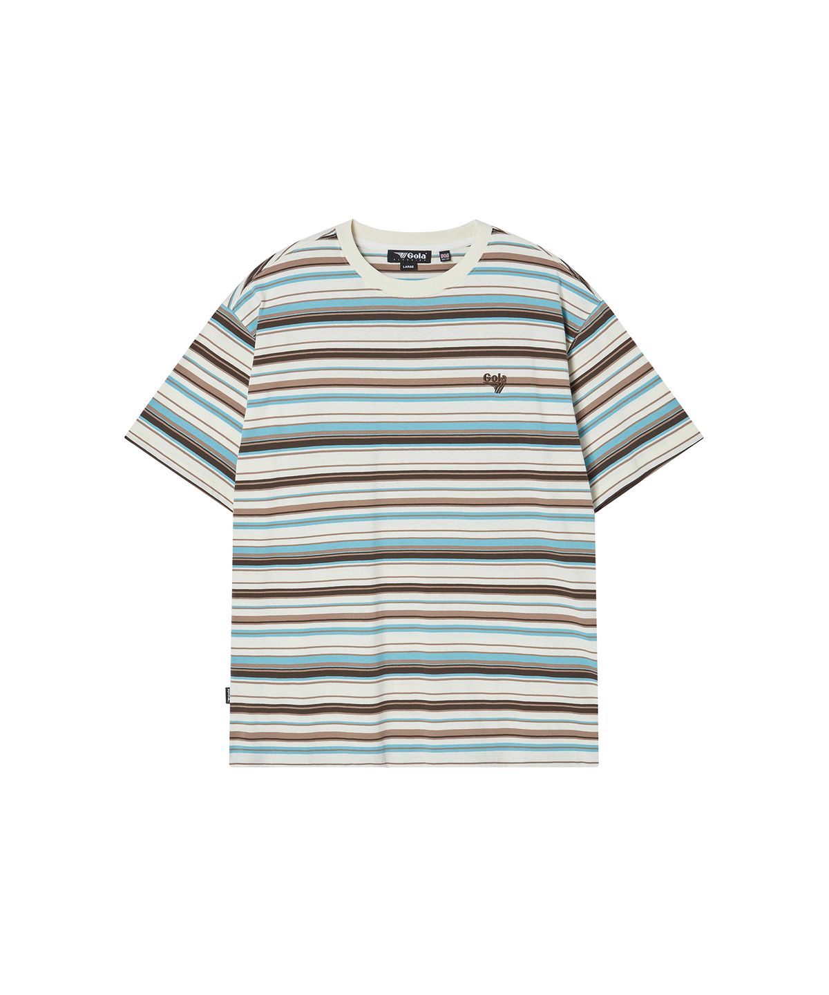 골라(GOLA) MULTI STRIPE T-SHIRT [IVORY]