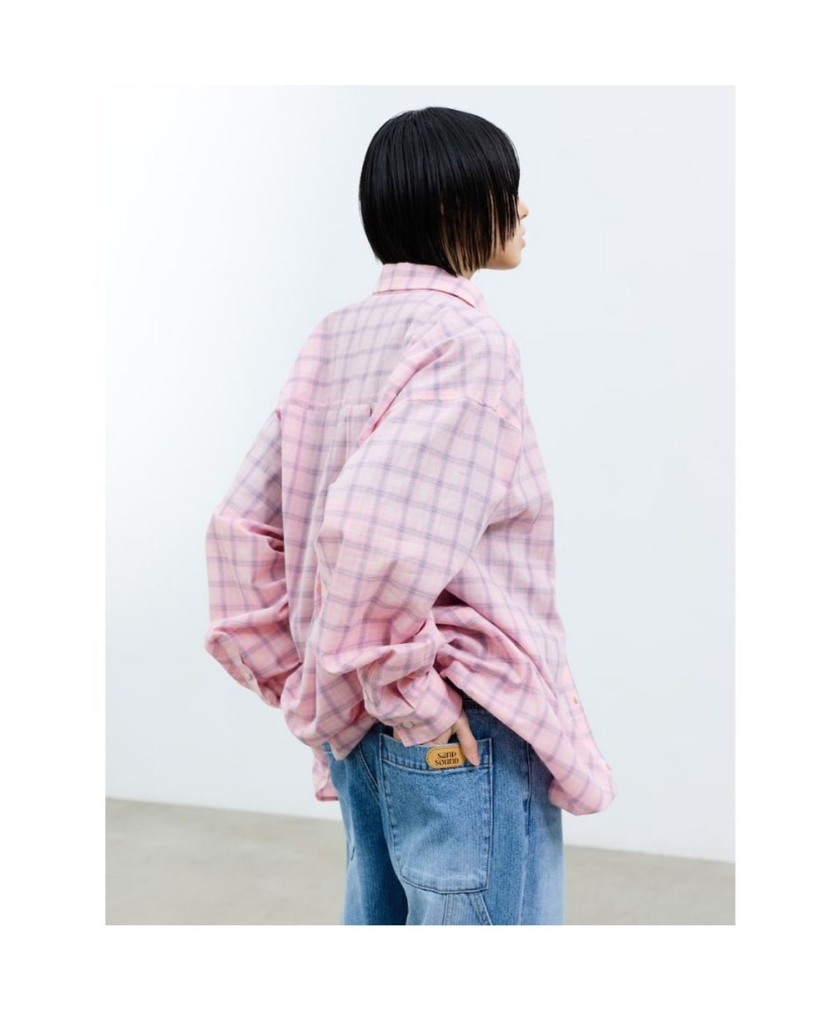 샌드 사운드(SAND SOUND) (UNISEX) 체크 핑크 셔츠  핑크