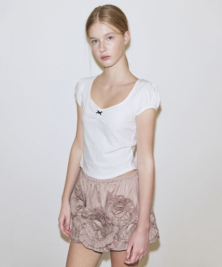 Rose Frill Mini Skirt (Indie Pink)