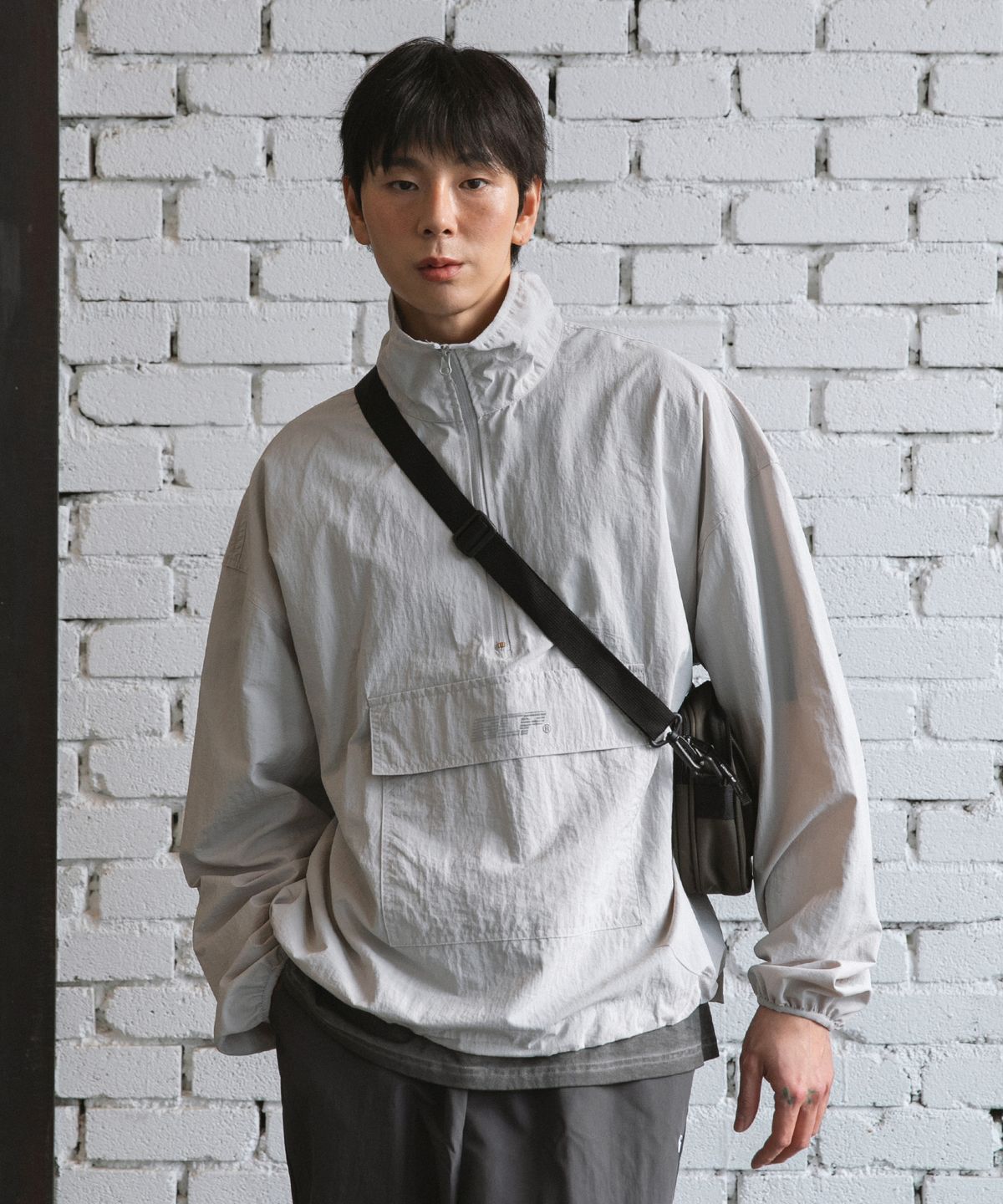 버닝카포네(BURNING CAPONE) BC 나일론 스카치 아노락 (LIGHT GRAY)