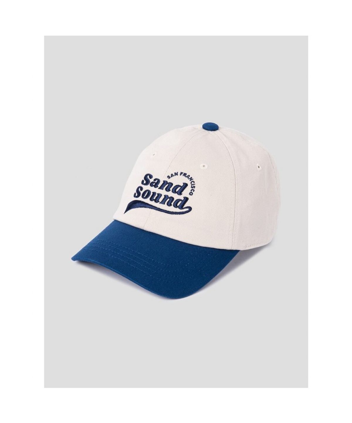 샌드 사운드(SAND SOUND) (UNISEX) Big Wave Logo Cap  Blue & Ivory