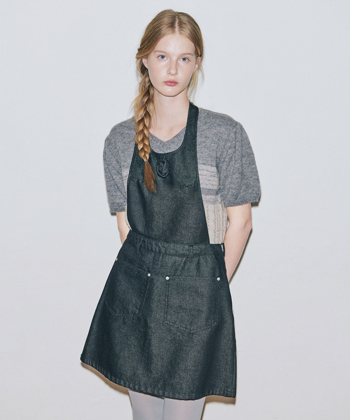 시눈(SINOON) Flower Halter One-Piece (Black)