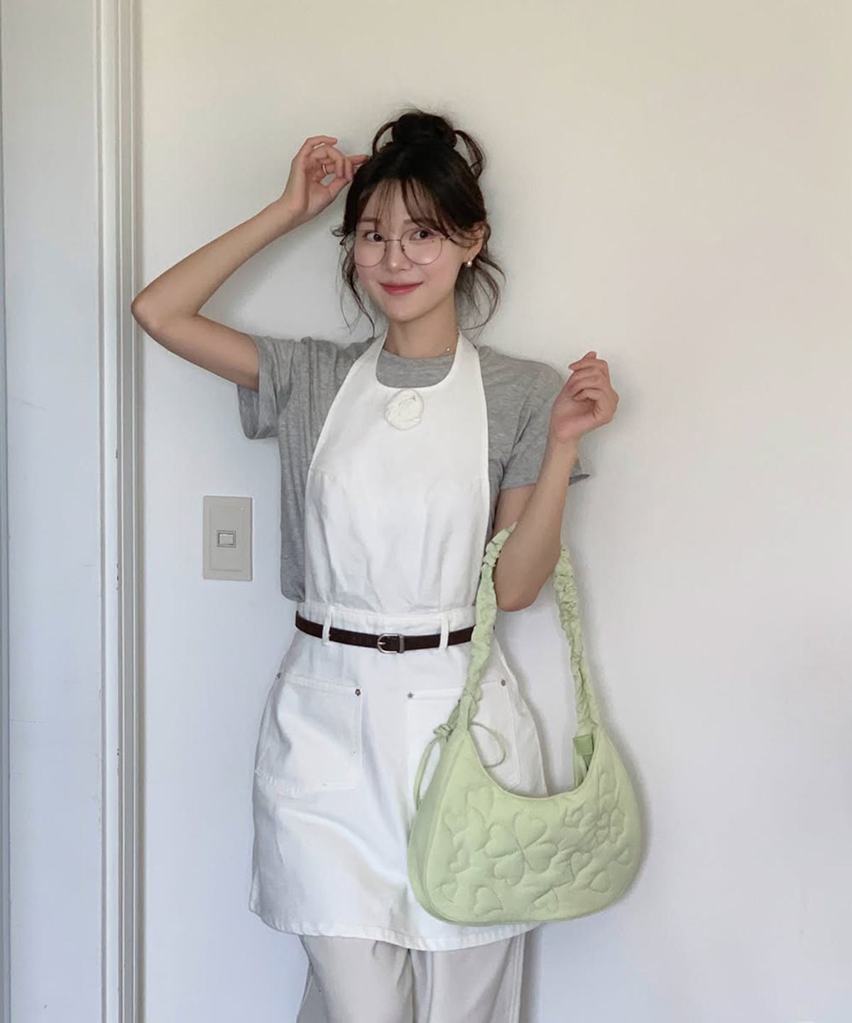 시눈(SINOON) Flower Halter One-Piece (Ivory)