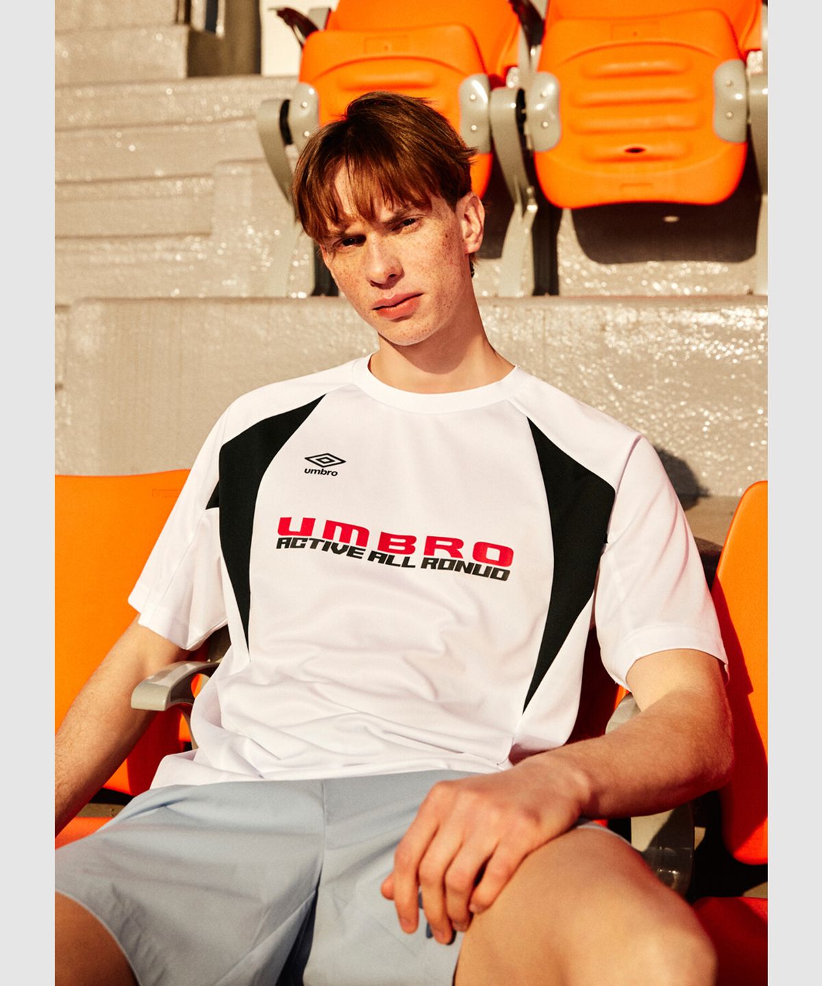 엄브로(UMBRO) 올라운드 기능성 반팔 게임 셔츠 화이트 UR121SRS39