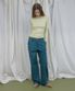 COLOR COTTON WIDE PANTS (GREEN)