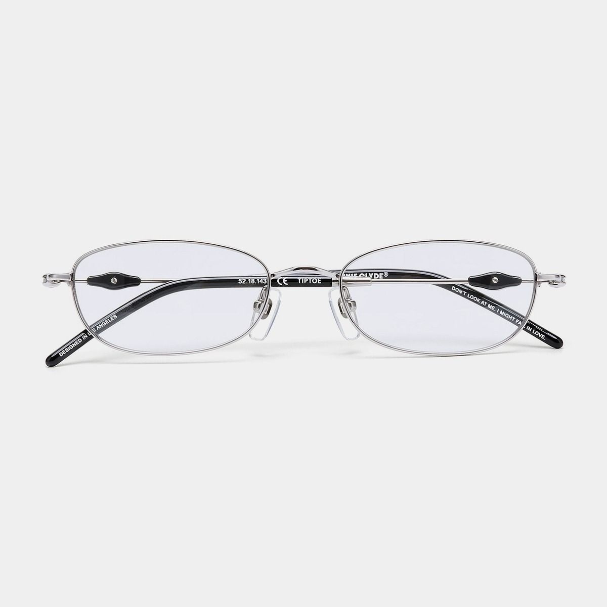 보니 클라이드(BONNIE CLYDE) 팁토 Tiptoe Silver Black & Clear Lens