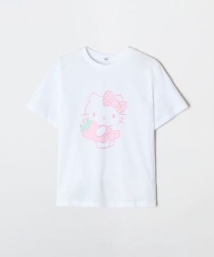 [산리오캐릭터즈] 세미 크롭 반팔 티셔츠(PINK)_SPRLG25U06