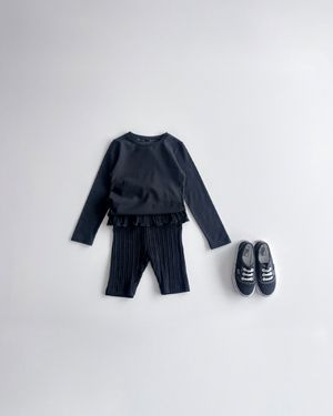 컴포트 티셔츠(블랙)+(골지)러빙유 레깅스(블랙) SET