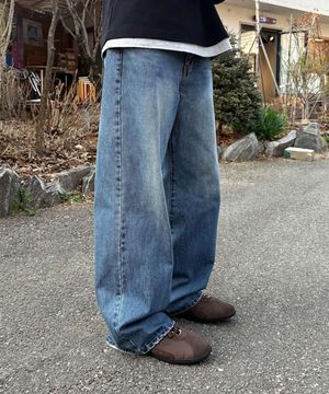 워시드 와이드 데님팬츠_BLUE