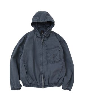 빈티지코튼 후디드 점퍼_GREYISH BLUE