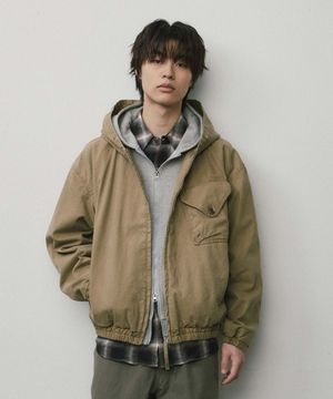 빈티지코튼 후디드 점퍼_BEIGE