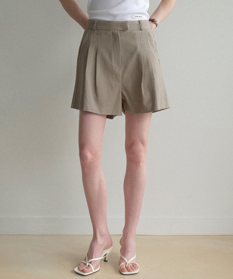 Over Belt Linen 1/2 pants (카키)