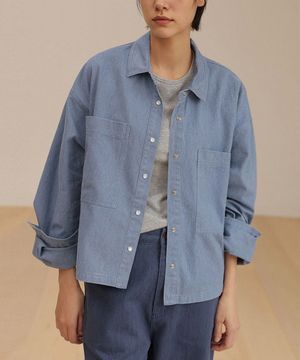 폴드 피그먼트 워싱 셔츠자켓