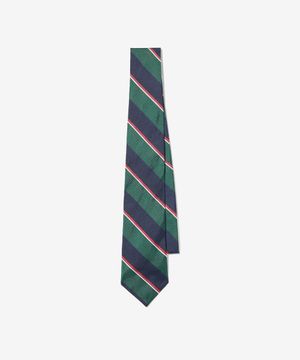 (U) 실크 렙 스트라이프 넥타이 그린 네이비 핑크 화이트 SILK REPP STRIPE NECKTIE GREEN/NAVY/PINK/WHITE