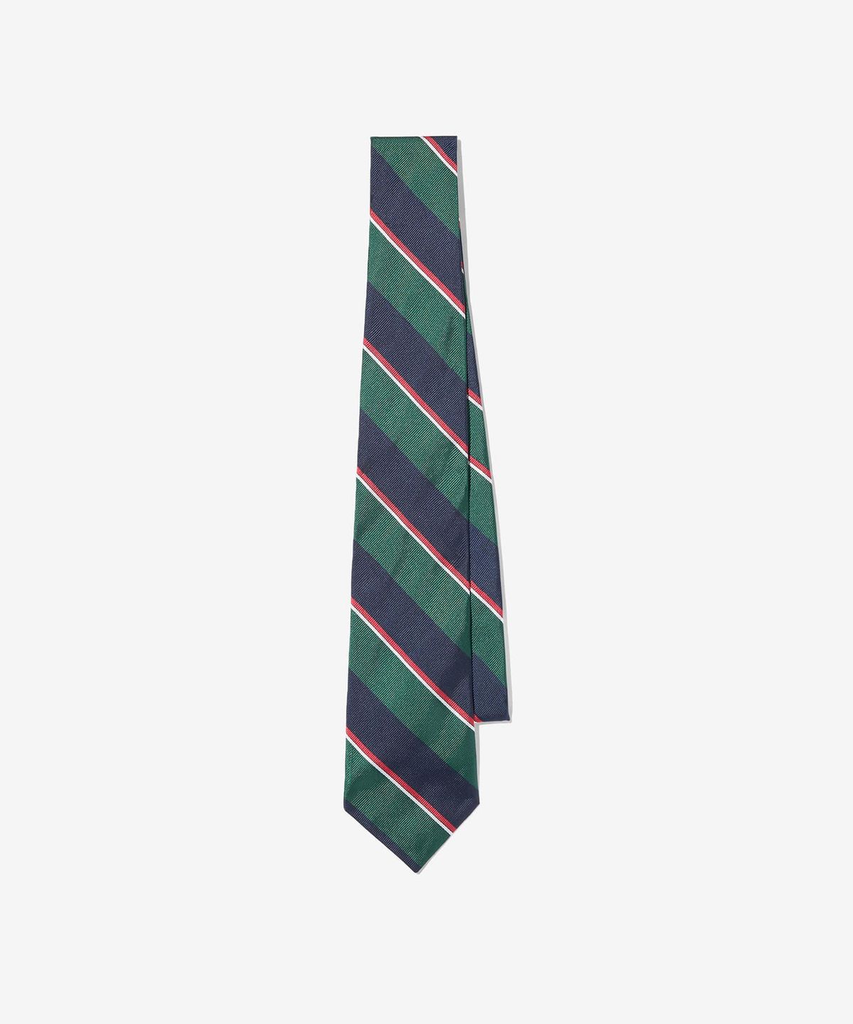 노아(NOAH) (U) 실크 렙 스트라이프 넥타이 그린 네이비 핑크 화이트 SILK REPP STRIPE NECKTIE GREEN/NAVY/PINK/WHITE