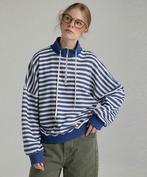 번 S/T 하프 집업 맨투맨