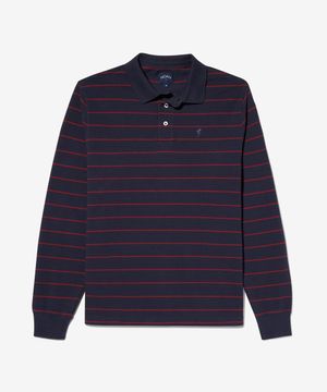 (U) 롱 슬리브 피케 폴로 네이비 레드 LONG SLEEVE PIQUE POLO NAVY/RED