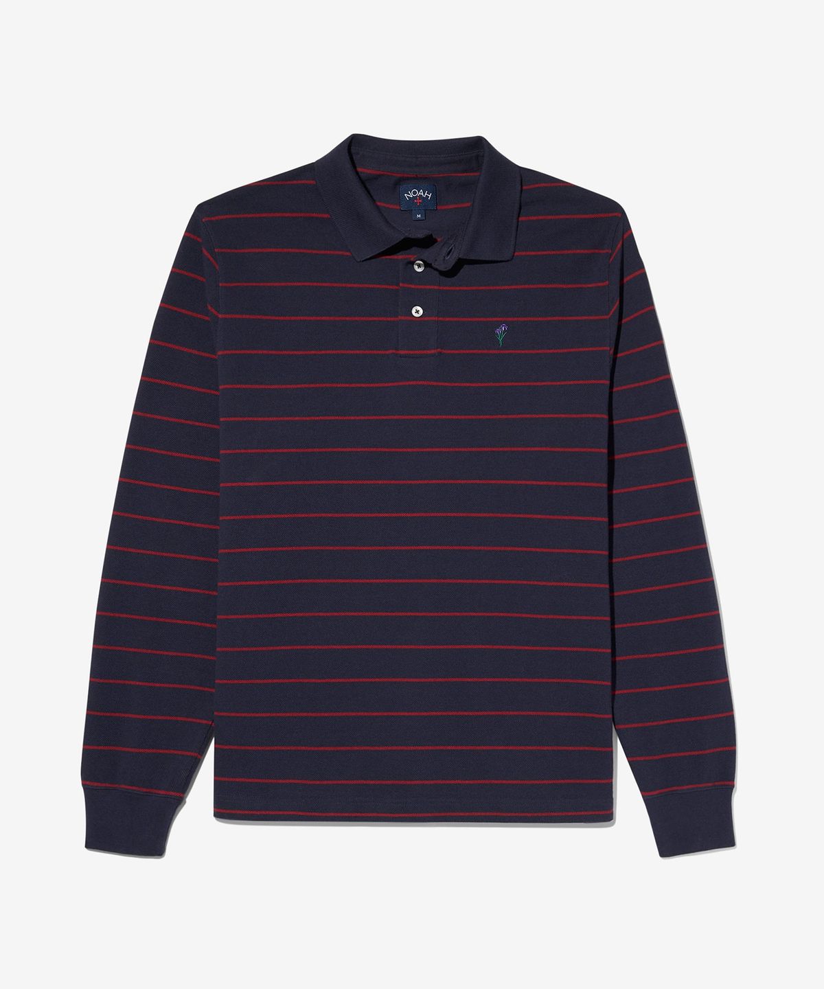 노아(NOAH) (U) 롱 슬리브 피케 폴로 네이비 레드 LONG SLEEVE PIQUE POLO NAVY/RED