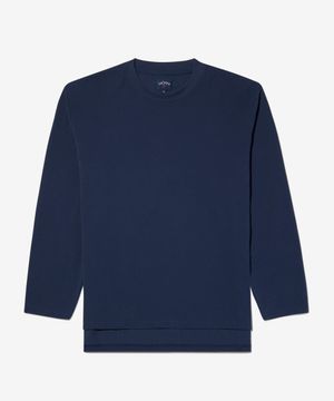 (U) 롱 슬리브 피케 탑 네이비 LONG SLEEVE PIQUE TOP NAVY