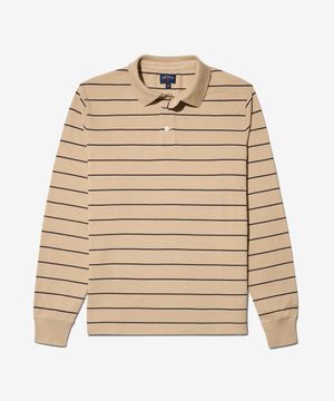 (U) 롱 슬리브 피케 폴로 카키 LONG SLEEVE PIQUE POLO KHAKI/NAVY