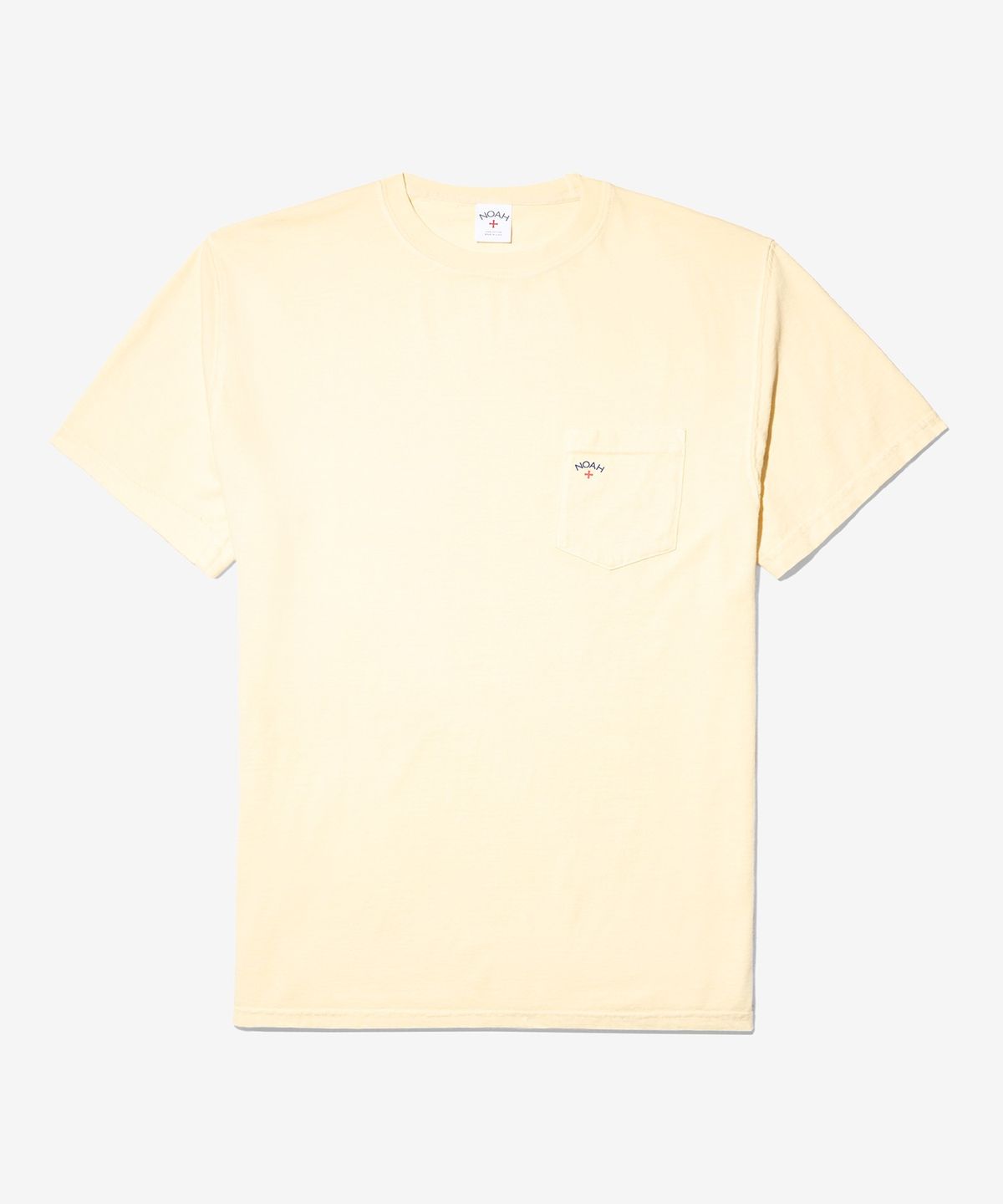 노아(NOAH) (U) 코어 로고 포켓 티 라이트 옐로우 CORE LOGO POCKET TEE LIGHT YELLOW