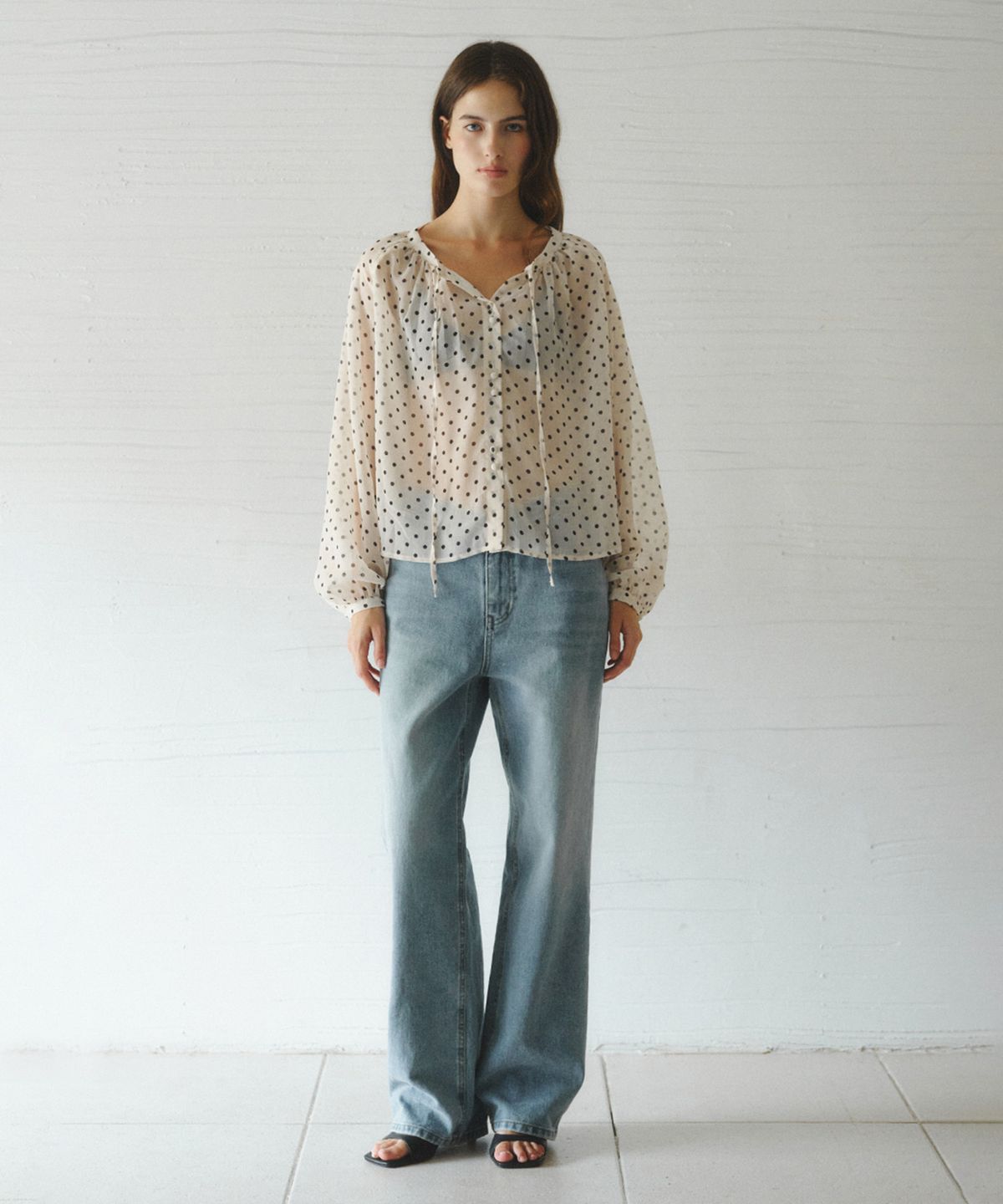 르니나(LENINA) PONY wide denim pants_BLUE