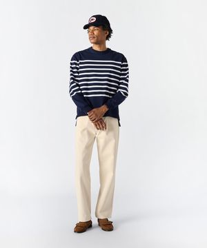 (U) 브러시드 플리츠 진 내추럴 BRUSHED COTTON PLEATED JEANS NATURAL