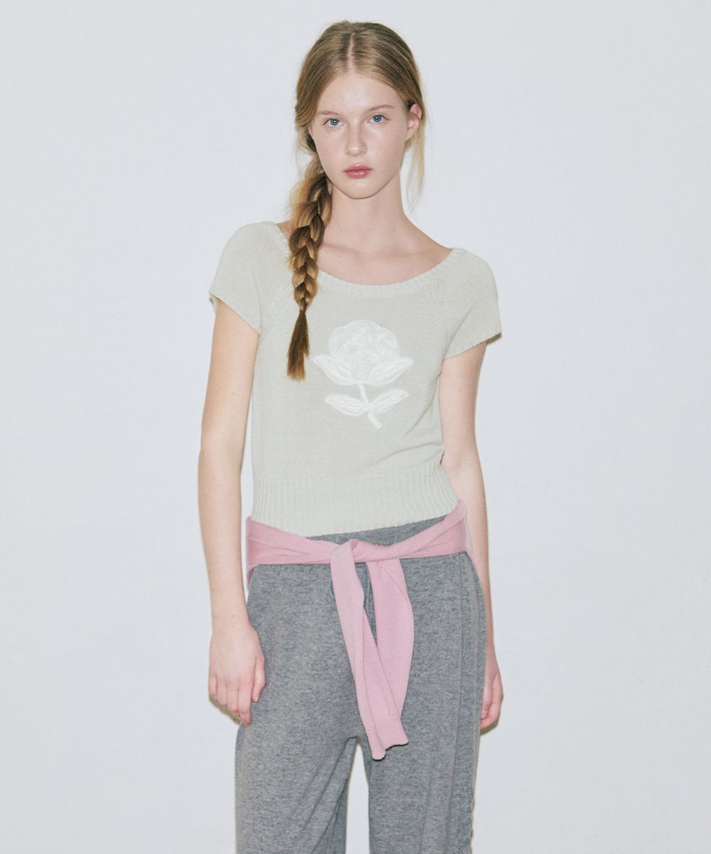 시눈(SINOON) Flower Raglan Knit (Mint) - 사이즈 & 후기 | 무신사