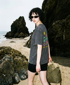 DTF 로스앤젤레스 서프 피그먼트 반팔티셔츠