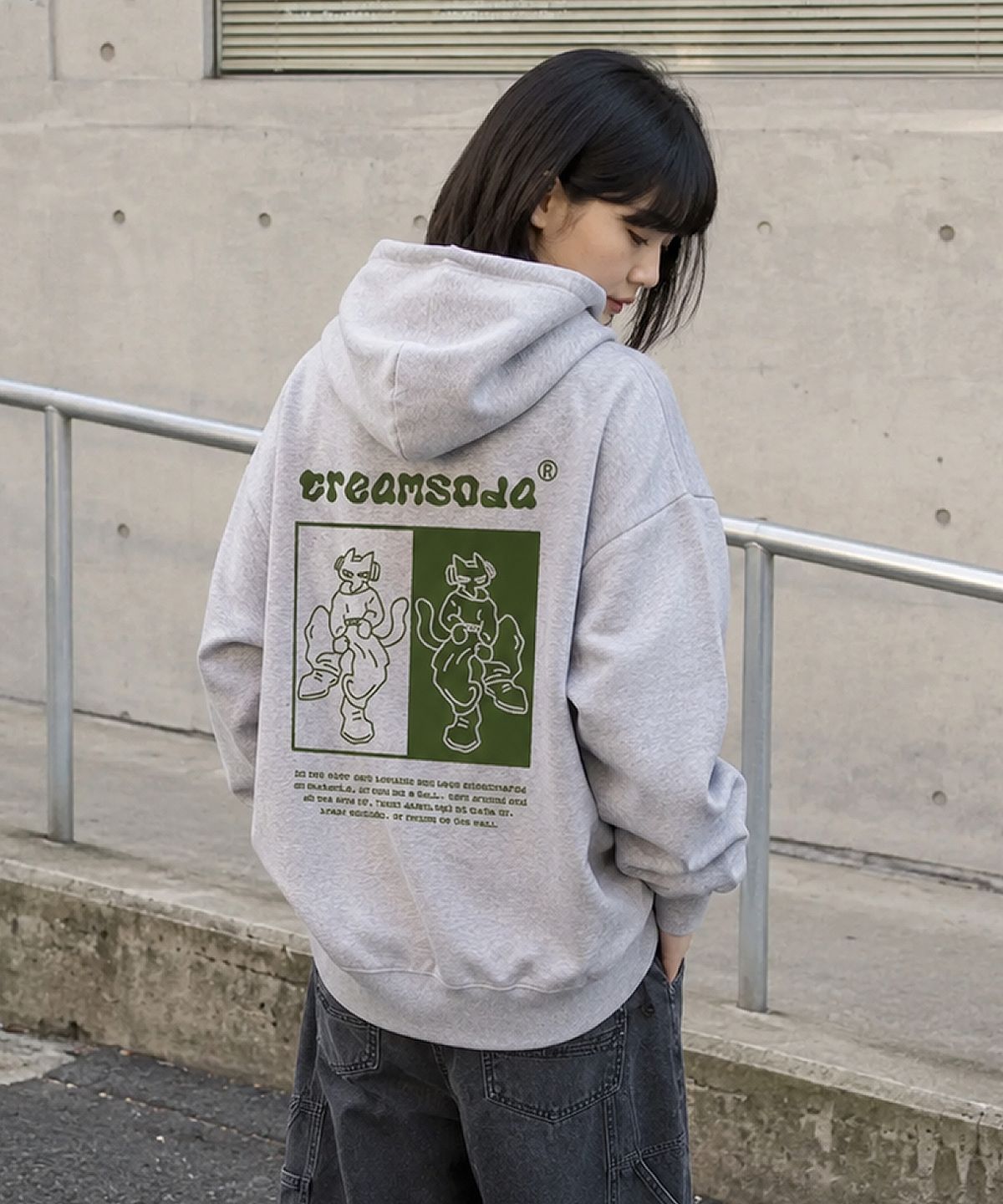 크림소다랩(CREAM SODA LAB) 스트릿 두들 라인 집업 후드