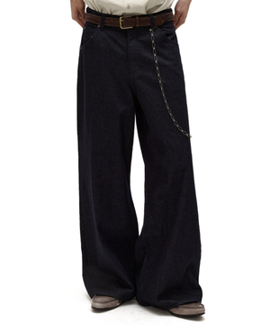 바넬 와이드 데님 다크 인디고