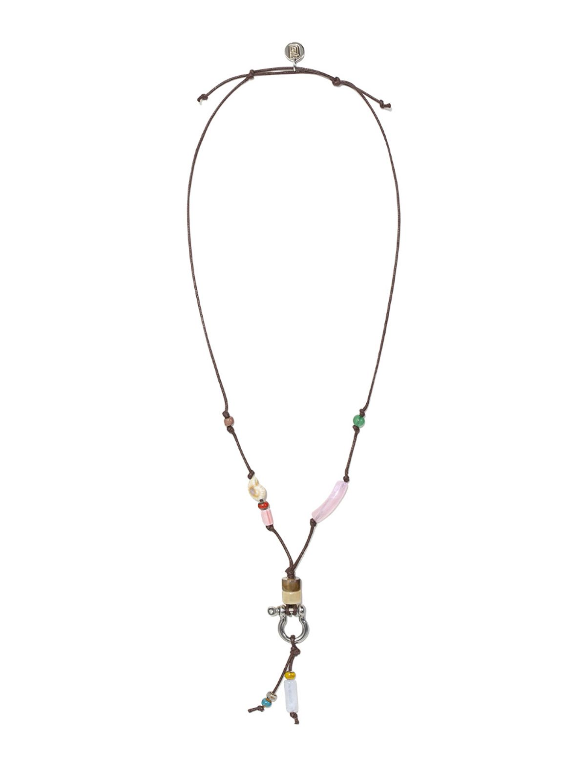 글로니(GLOWNY) SOFT BEADS GLASSES HOLDER NECKLACE (BROWN)