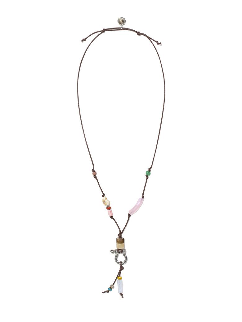 SOFT BEADS GLASSES HOLDER NECKLACE (BROWN)