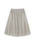 LACE STRING GATHERED LONG SKIRT (GRAY)