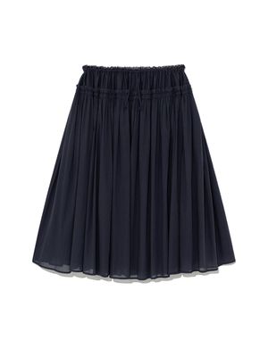 LACE STRING GATHERED LONG SKIRT (NAVY)