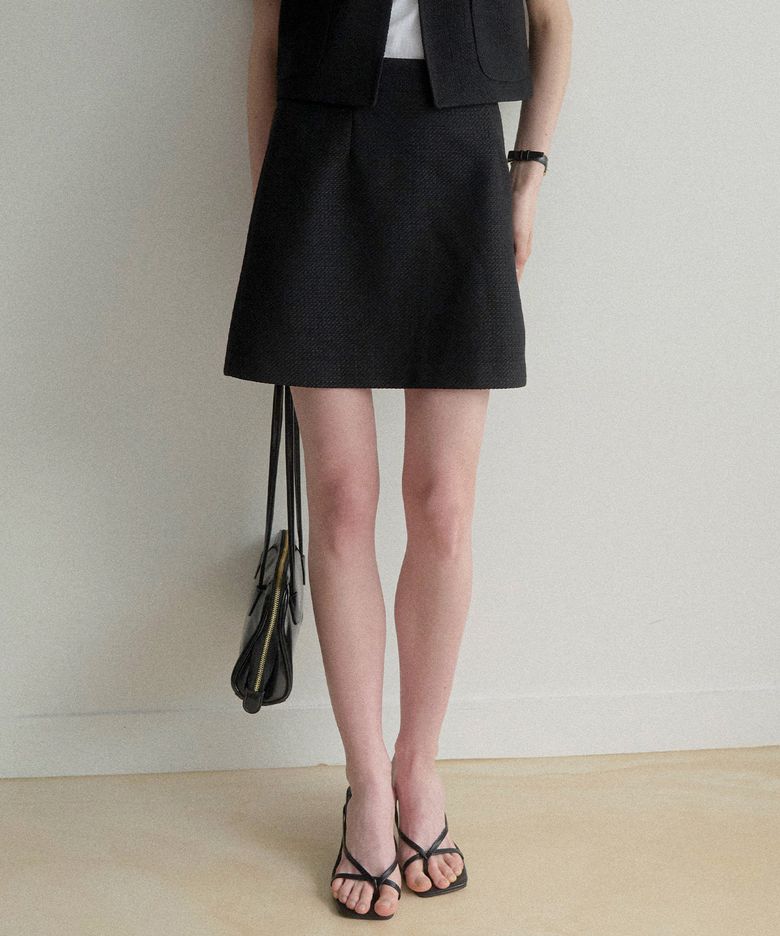 esy tweed skirt (블랙)