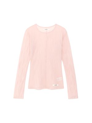 SHEER LONG SLEEVE TOP (BABY PINK)