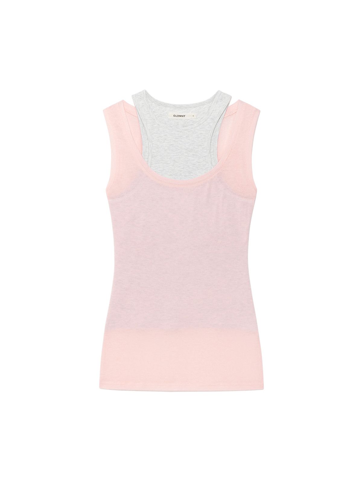 글로니(GLOWNY) SOFT LAYERED SCOOP TOP (PINK)