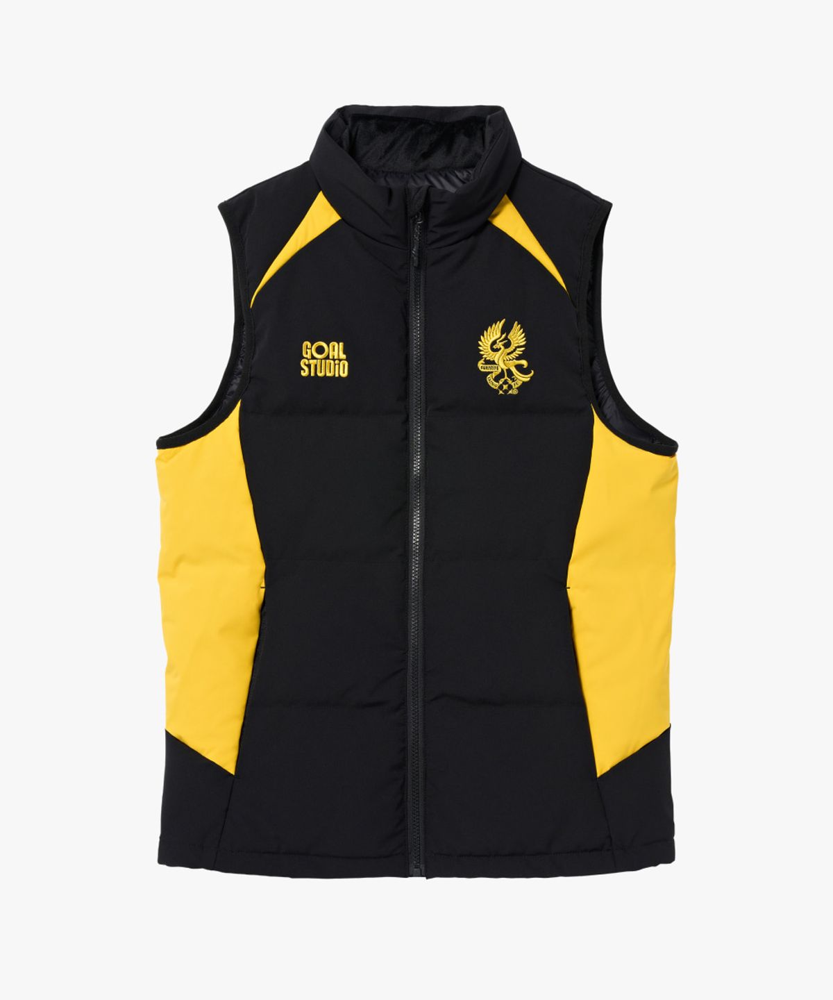 골스튜디오(GOALSTUDIO) GFC 26 BENCH DOWN VEST-BLACK/YELLOW
