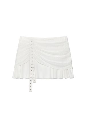 MISTY SHEER MINI SKIRT (WHITE)