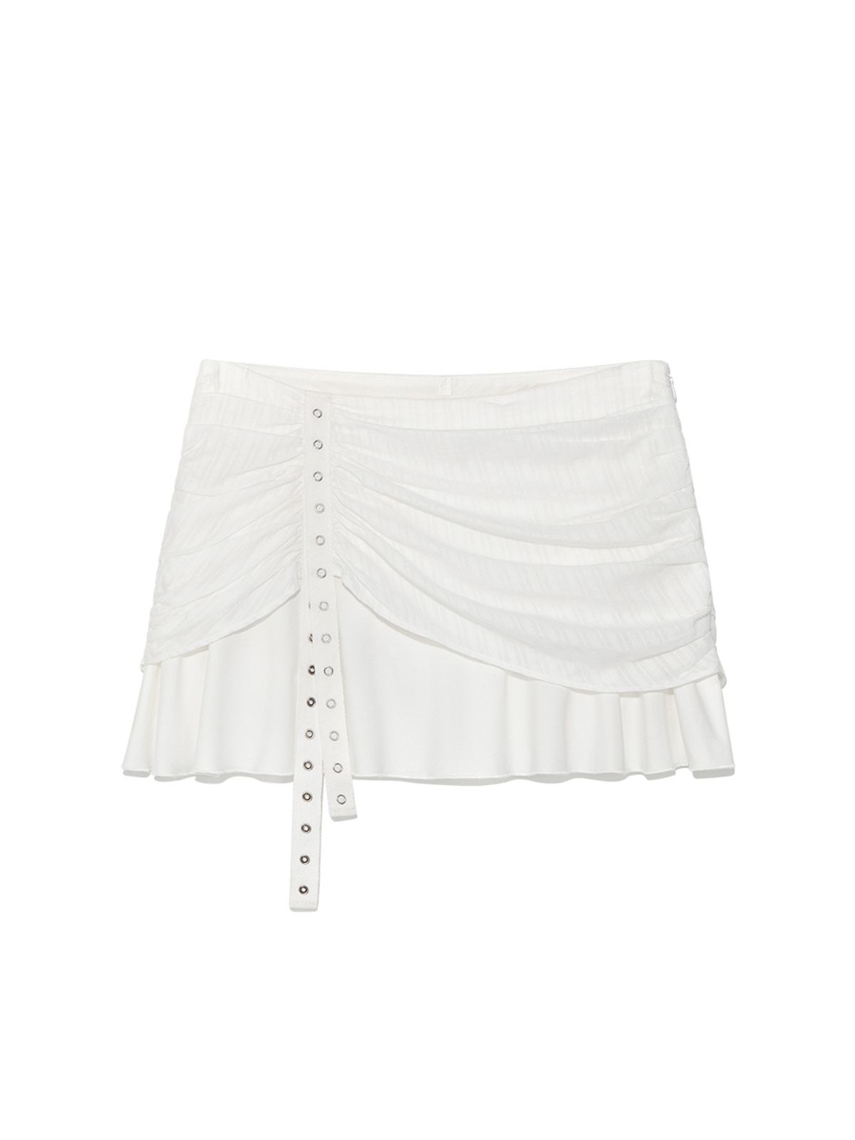 글로니(GLOWNY) MISTY SHEER MINI SKIRT (WHITE)