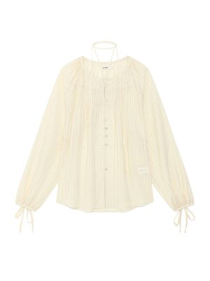 MISTY SHEER BLOUSE (LIGHT BEIGE)