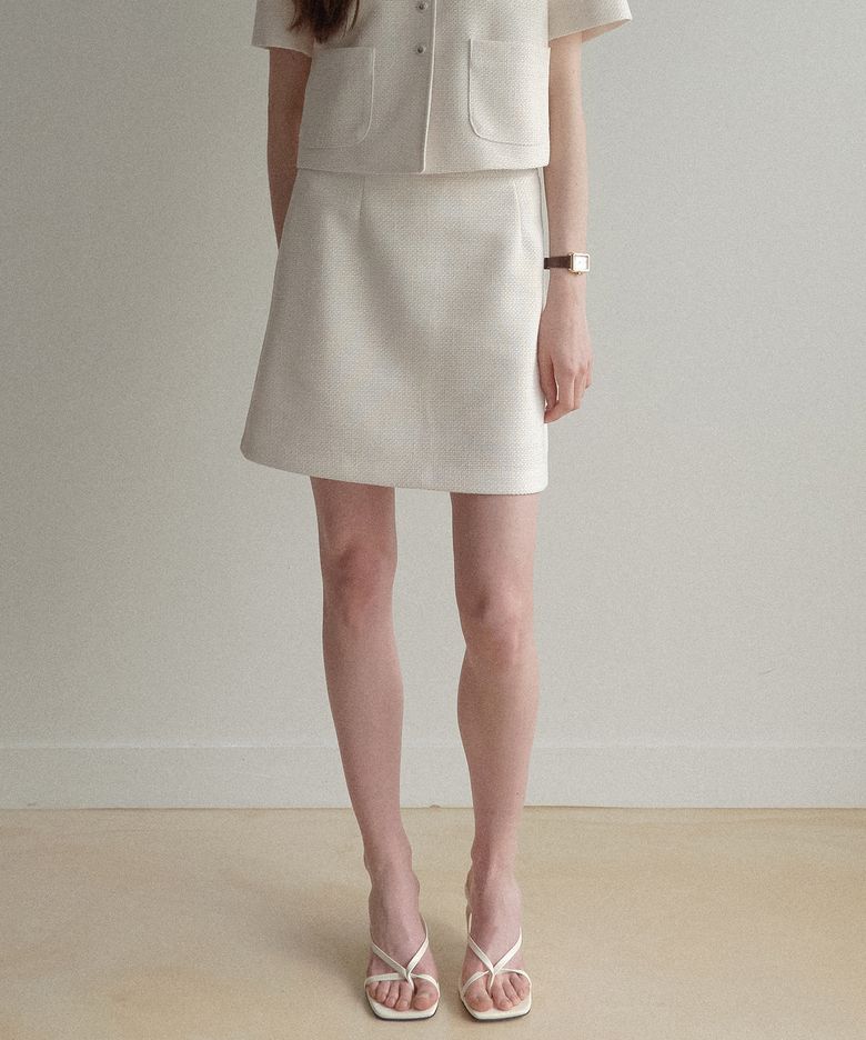 esy tweed skirt (아이보리)