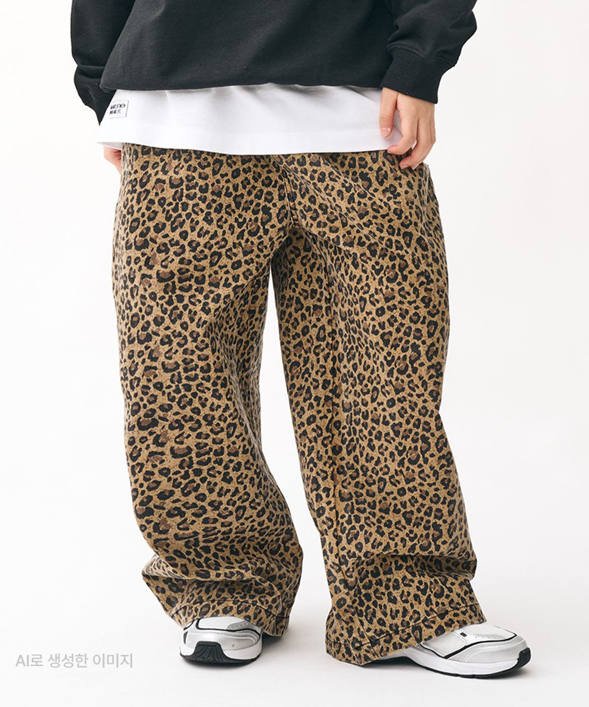 라이프워크 키즈(LIFEWORK KIDS) 키즈) LW3 호피 울오버 밴딩 팬츠
