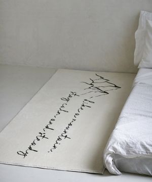 마운틴포엠 양모 울자카드 베딩 러그 침대 미니러그